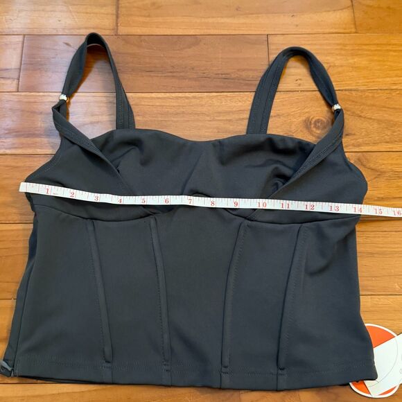 BNWT Women Cider Sweetheart Corset Tank Top in Gray Size Large - Picture 5 of 6